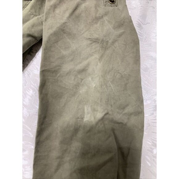 Zara Womens Solid Olive Green Long Sleeve Denim Button Down Jacket Small - Picture 7 of 7